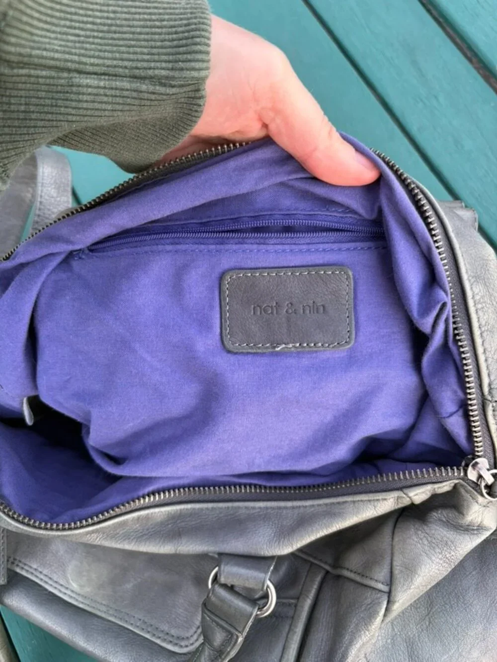 Nat & Nin Leather Hobo City Bag